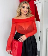 Прозрачное боди с длинным рукавом DAM-235A300 Прозрачное боди с длинным рукавом DAM-235A300