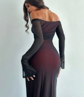 Платье с открытыми плечами HB-0159A590