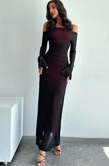 Платье с открытыми плечами HB-0159A590 Платье с открытыми плечами HB-0159A590