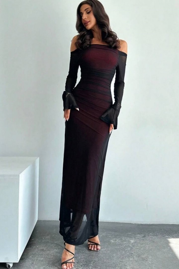 Платье с открытыми плечами HB-0159A590