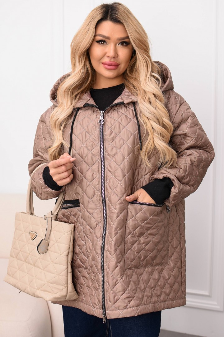 Демисезонная куртка женская большого размера  IRI-2051A18