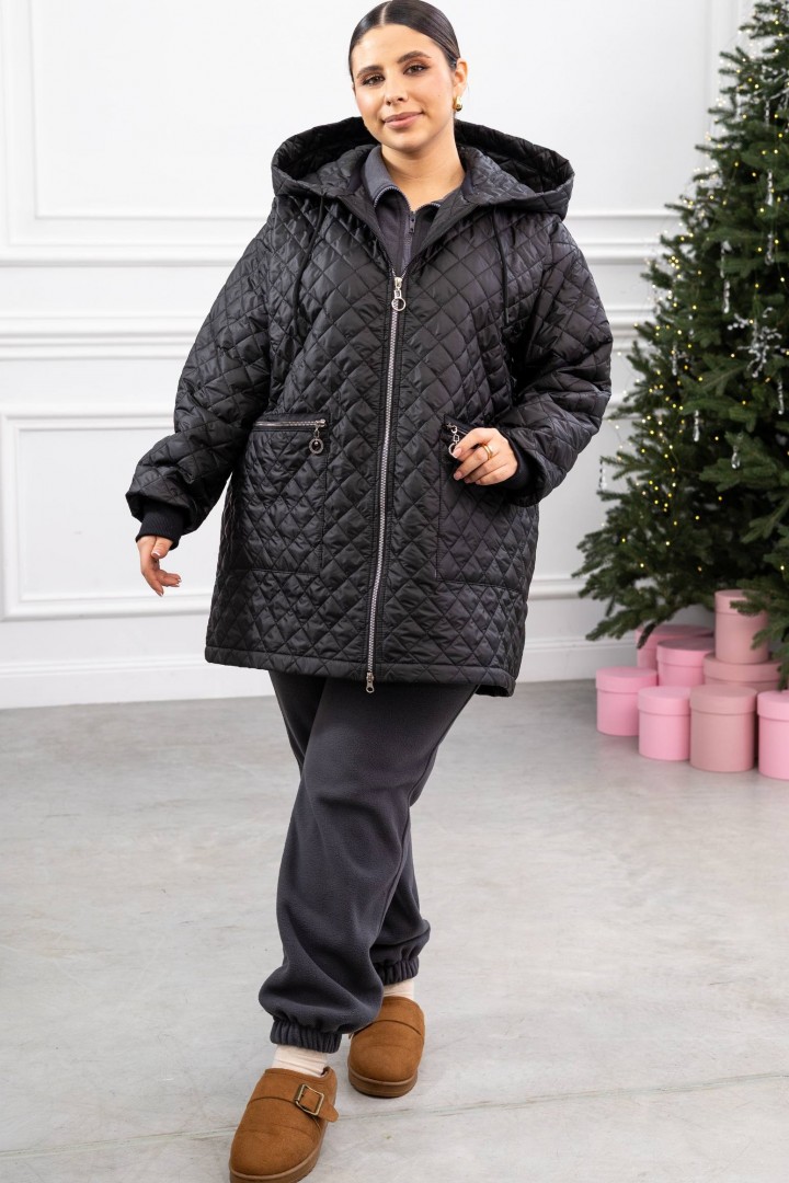 Демисезонная куртка женская большого размера  IRI-2051A18