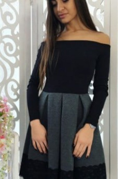 Короткое платье клеш NJ-ET-2329A800 Короткое платье клеш NJ-ET-2329A800