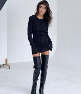 Платье облегающее черное ANN-411A350 Платье облегающее черное ANN-411A350