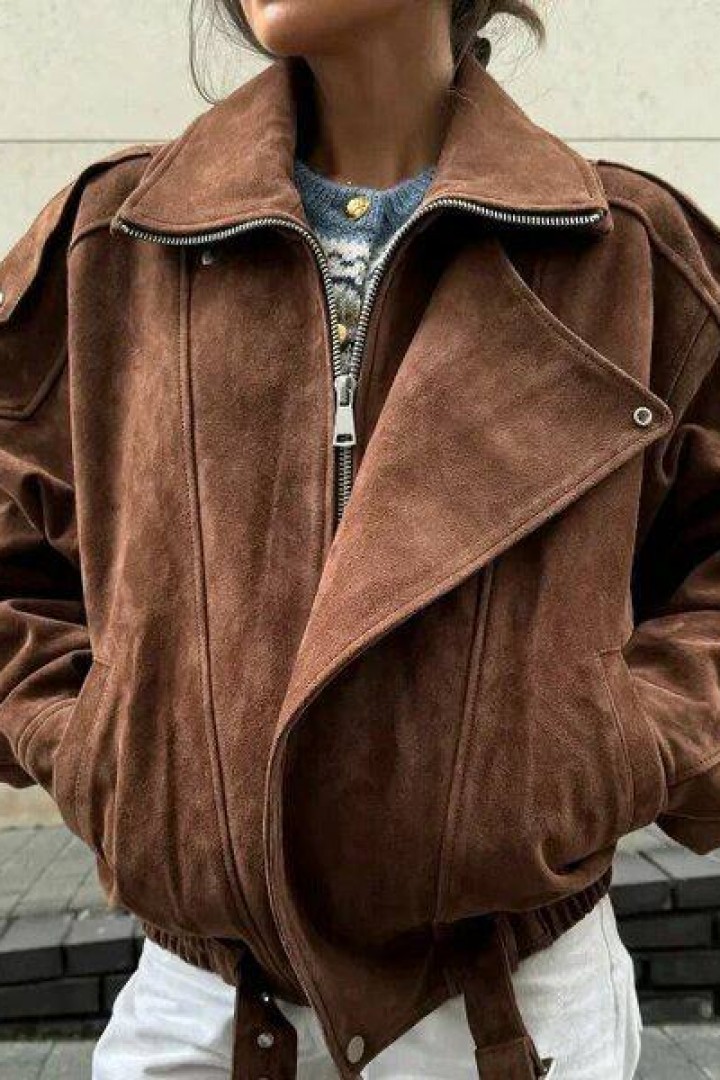 Стильная замшевая куртка INNA-328A1650