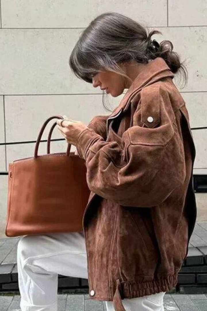 Стильная замшевая куртка INNA-328A1650