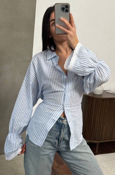 Рубашка с кружевом ANM-426A580