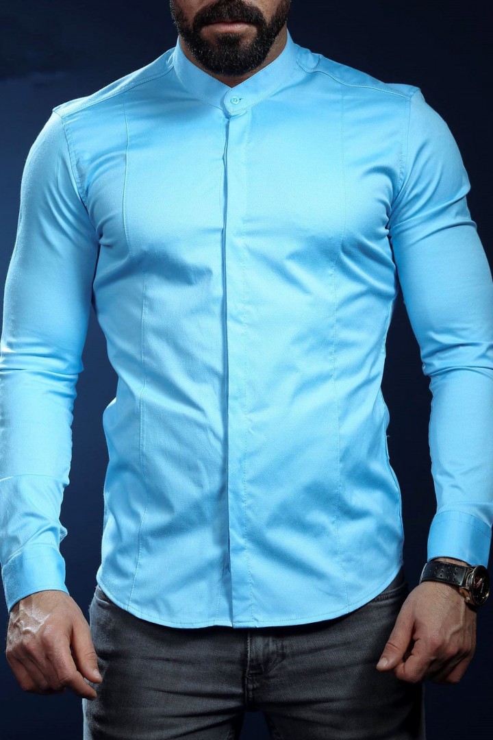Купить турецкую рубашку. Голубая рубашка мужская с длинным рукавом. Турецкие рубашки. Турецкие рубашки мужские. Ярко синяя рубашка мужская.
