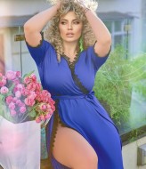 Платье в бельевом стиле с кружевом BEL-7546A22