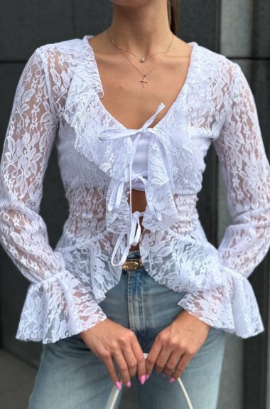 Гипюровая блузка  MIK-1661A290