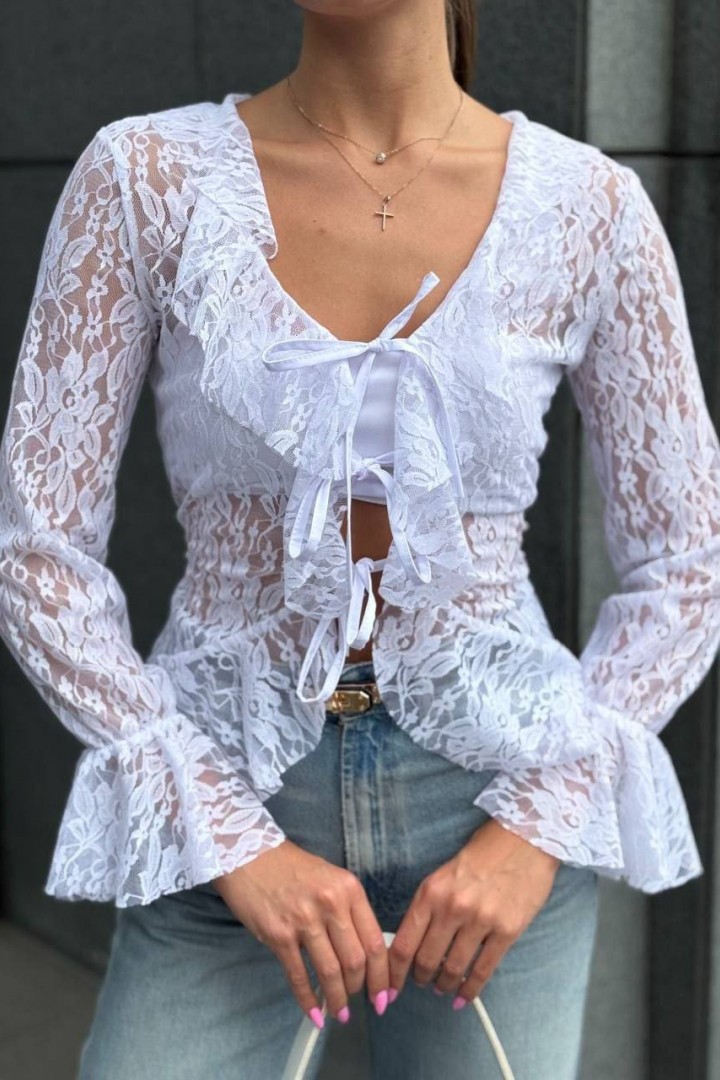 Гипюровая блузка  MIK-1661A290