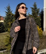 Рубашка в клетку с камнями MIK-1719A690