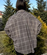 Рубашка в клетку с камнями MIK-1719A690