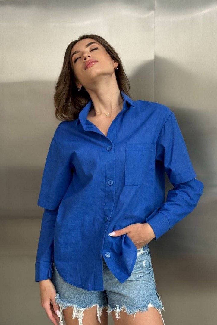 Сорочка  з розрізами на рукавах MIK-2454A420