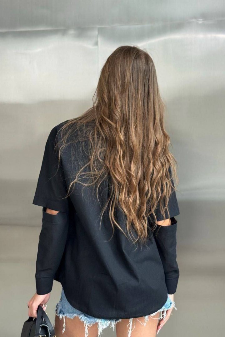 Сорочка  з розрізами на рукавах MIK-2454A420