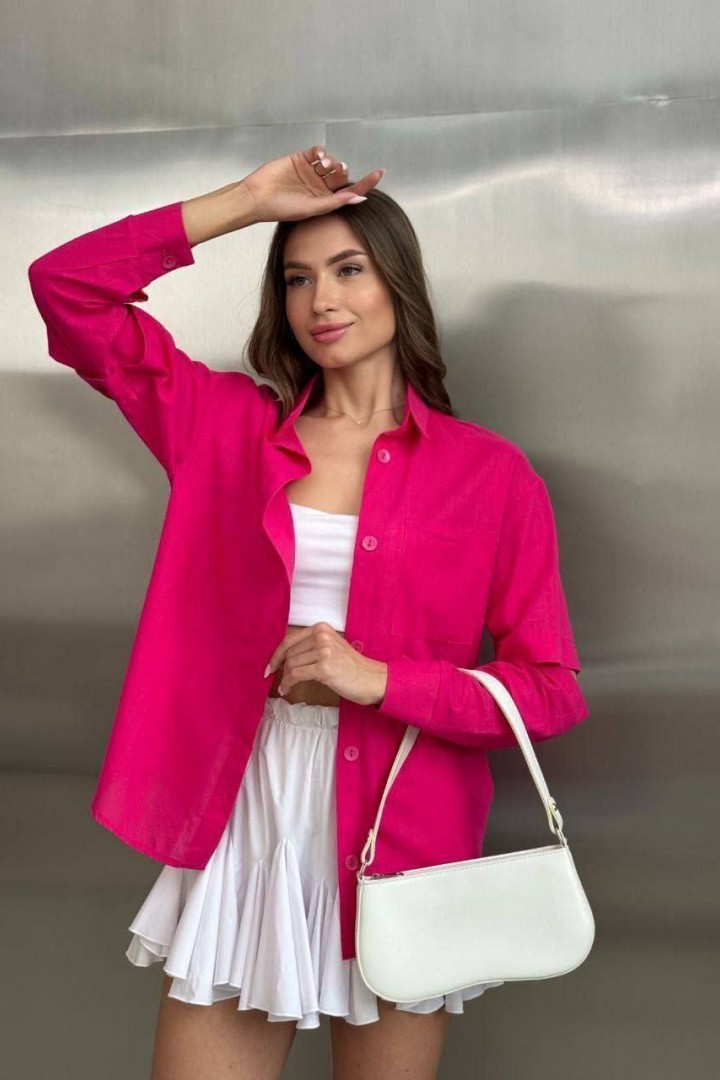 Сорочка  з розрізами на рукавах MIK-2454A420