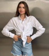 Сорочка  з розрізами на рукавах MIK-2454A420