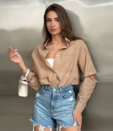 Сорочка  з розрізами на рукавах MIK-2454A420