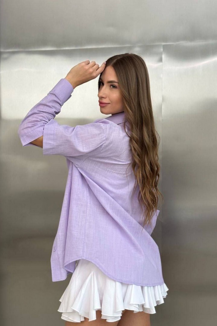 Сорочка  з розрізами на рукавах MIK-2454A420