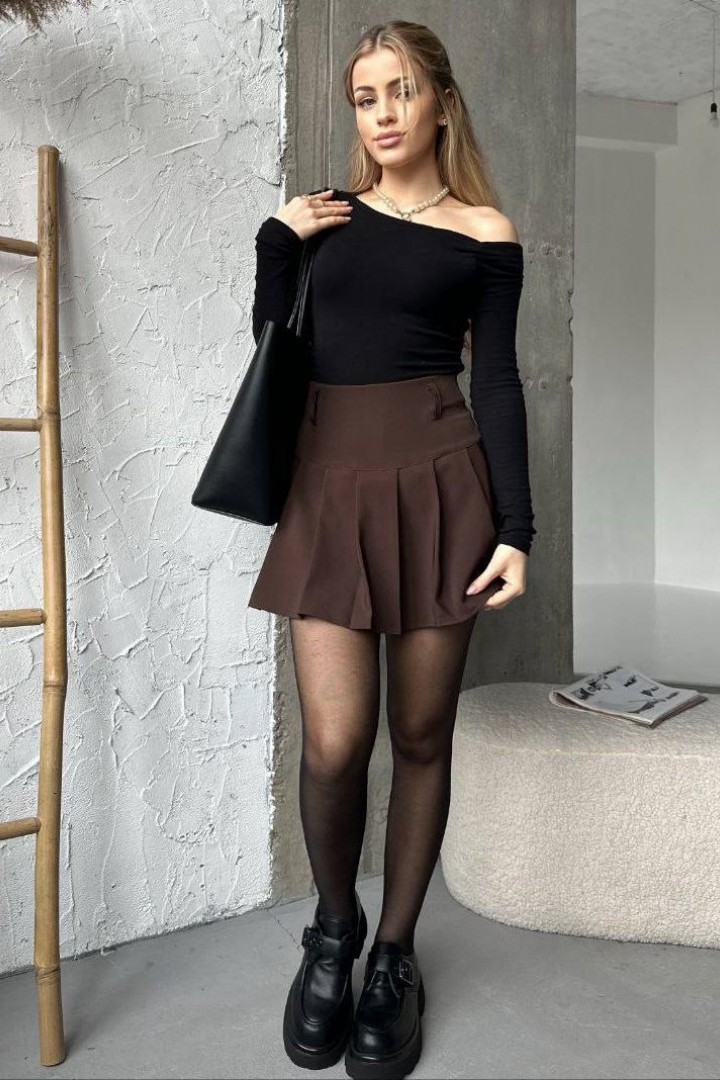 Коротка плісерована спідниця MIK-2429A250