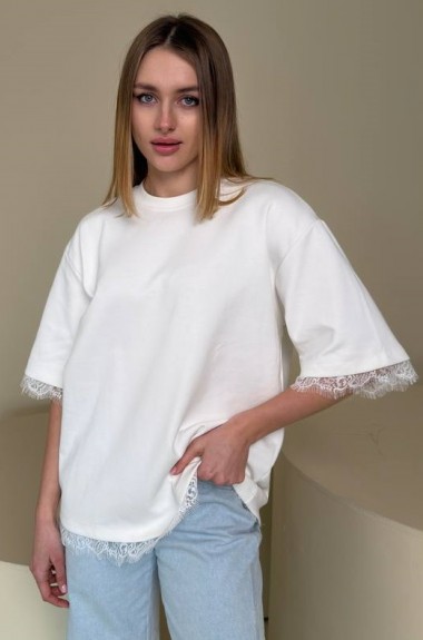Футболка с кружевом VSH-268A550