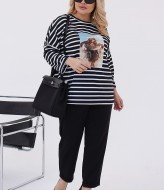 Модный трикотажный костюм женский VIA-199A22