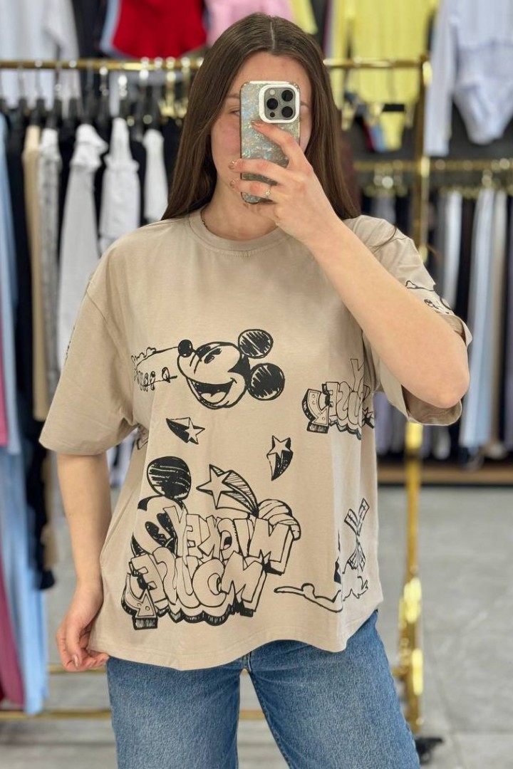 Футболка свободного кроя с накатом MIK-55.1A360