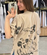 Футболка свободного кроя с накатом MIK-55.1A360