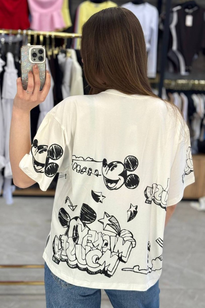 Футболка свободного кроя с накатом MIK-55.1A360