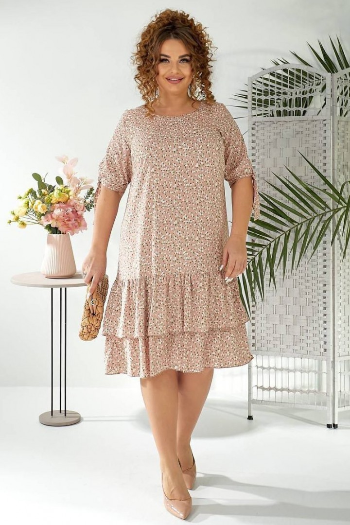 Легкое платье рукава на завязках MIK-2423A370