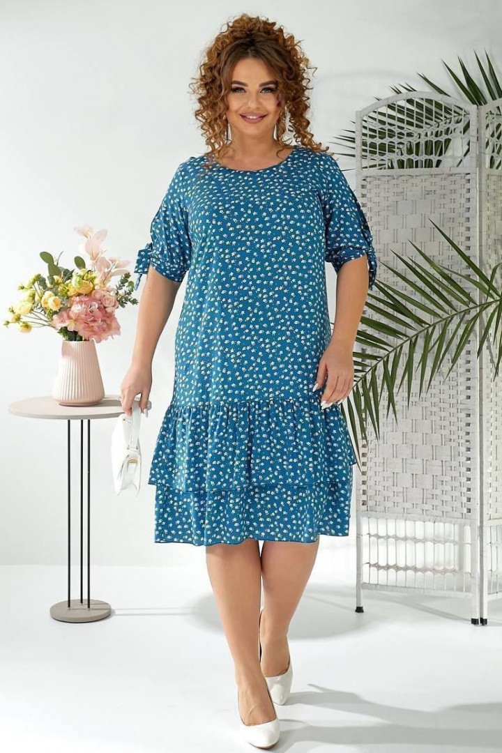 Легкое платье рукава на завязках MIK-2423A370