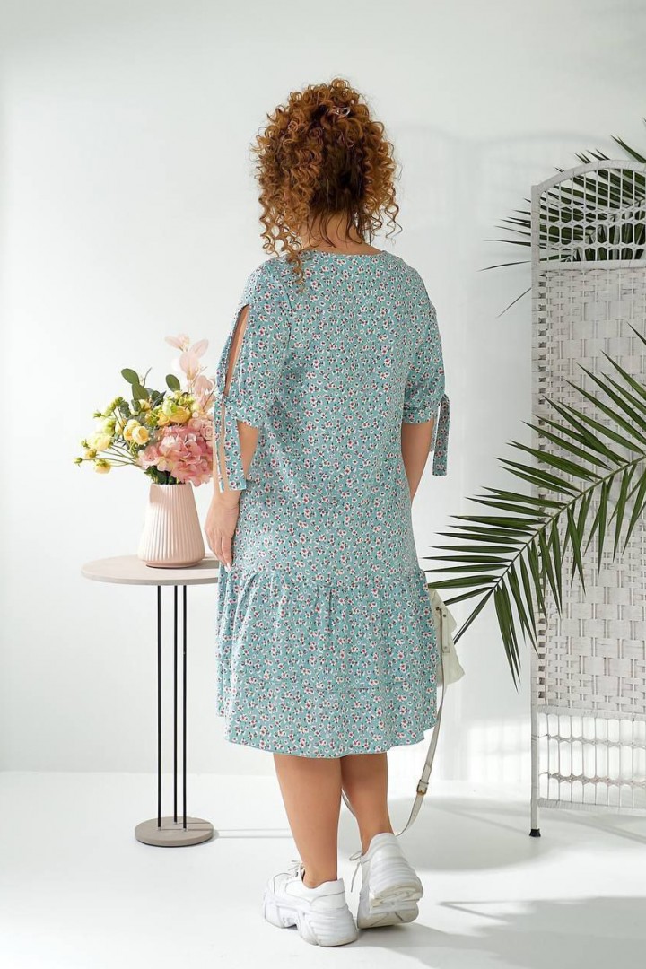 Легкое платье рукава на завязках MIK-2423A370