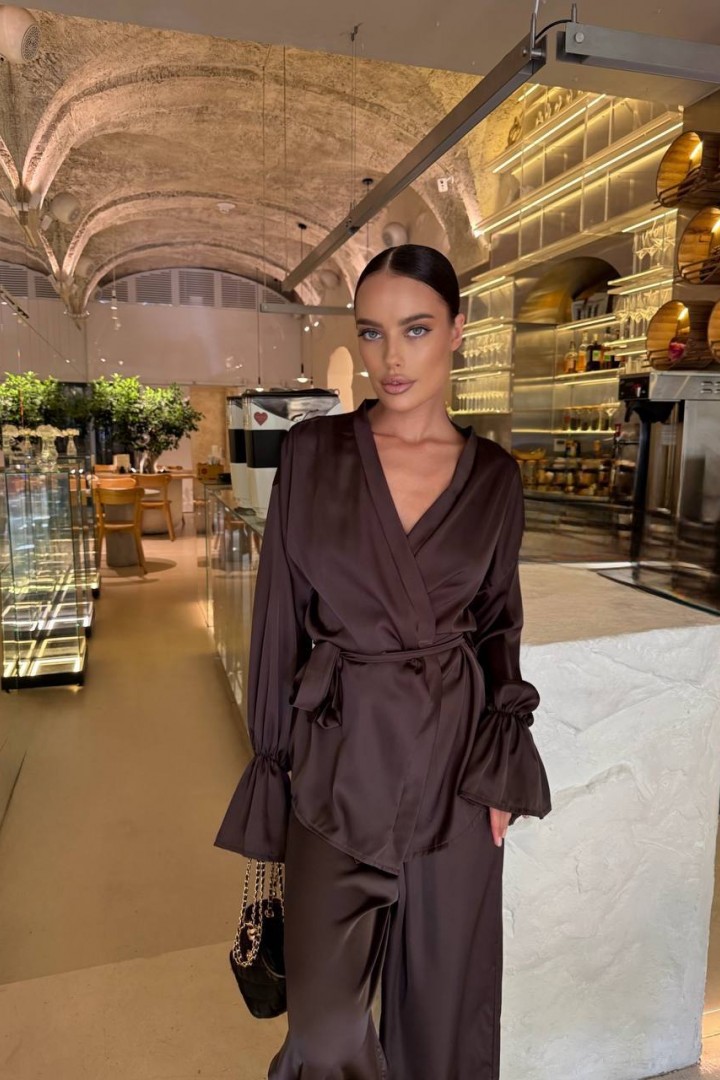 Костюм сорочка-кімоно і вільні штани RVA-429A700