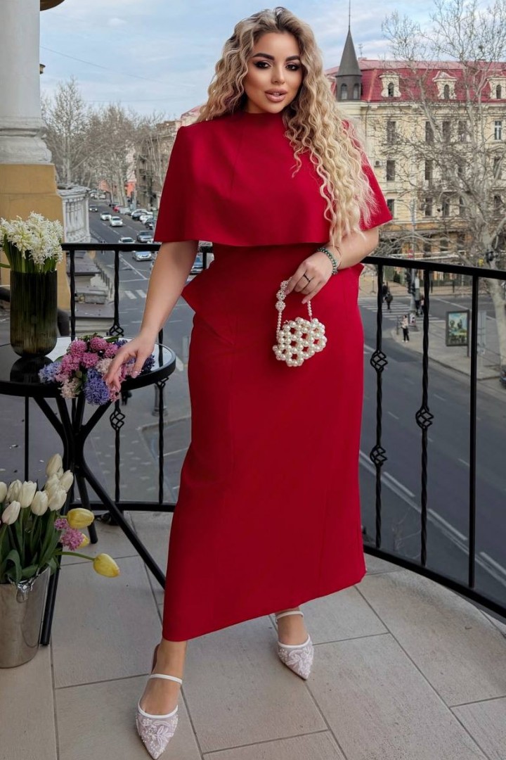 Нарядное платье с кейпом YM-7159A29