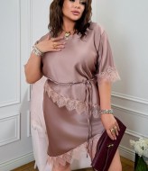 Юбка шелковая Асимметрия с кружевом YM-7166A16.5