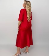 Блуза шелковая Асимметрия с кружевом YM-7167A18.5