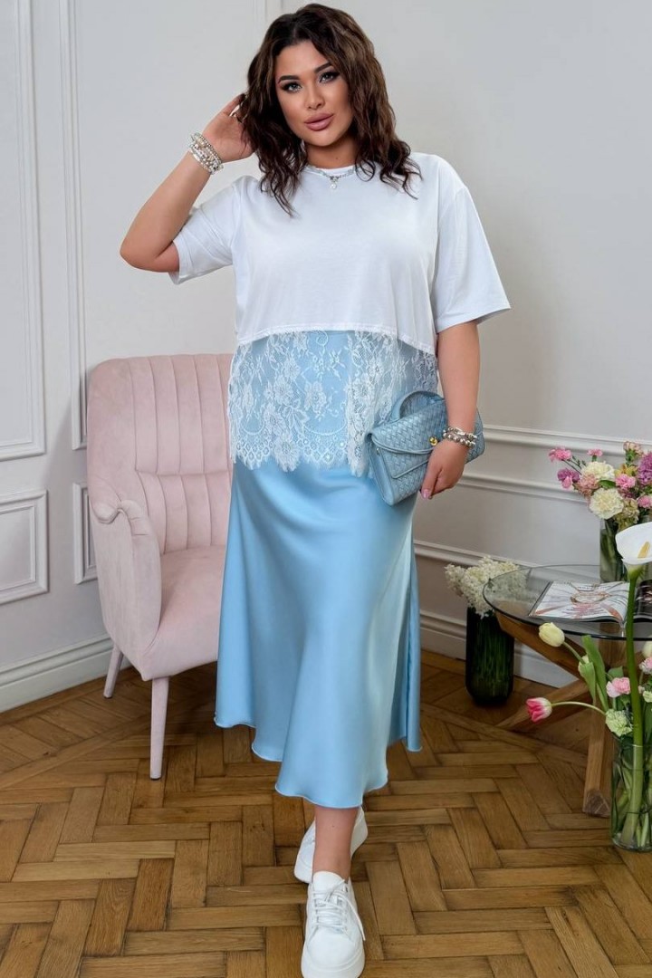 Спідниця шовкова пояс на гумці YM-7165A20