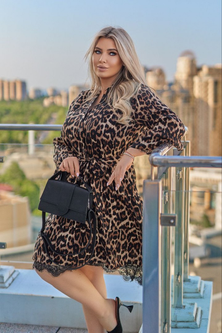 Сукня на ґудзиках з воланами VOJ-1027A650