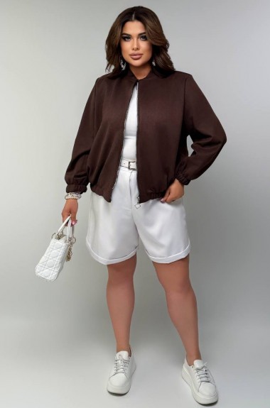 Стильный бомбер из замши YM-71399A18