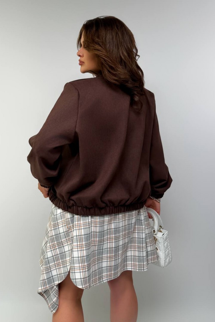 Стильный бомбер из замши YM-71399A18