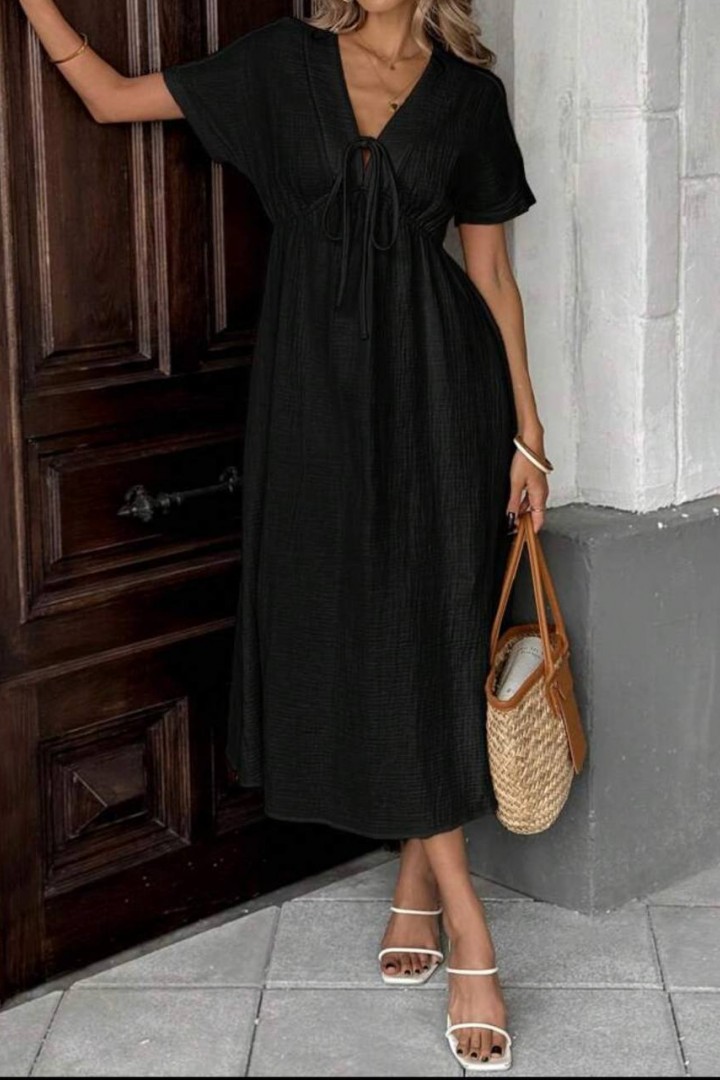 Легка сукня с завязками на груді LSA-739A400