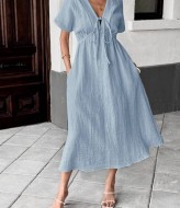 Легка сукня с завязками на груді LSA-739A400