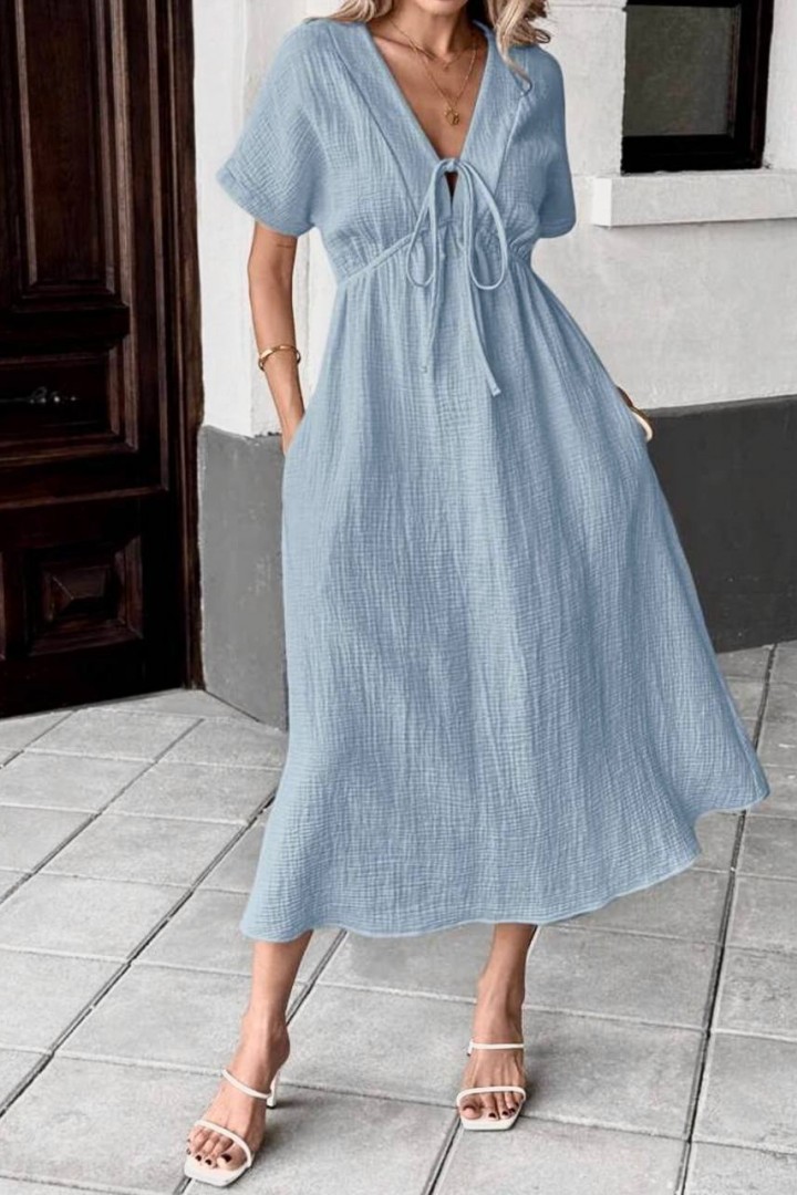 Легка сукня с завязками на груді LSA-739A400