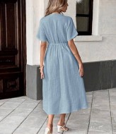 Легка сукня с завязками на груді LSA-739A400