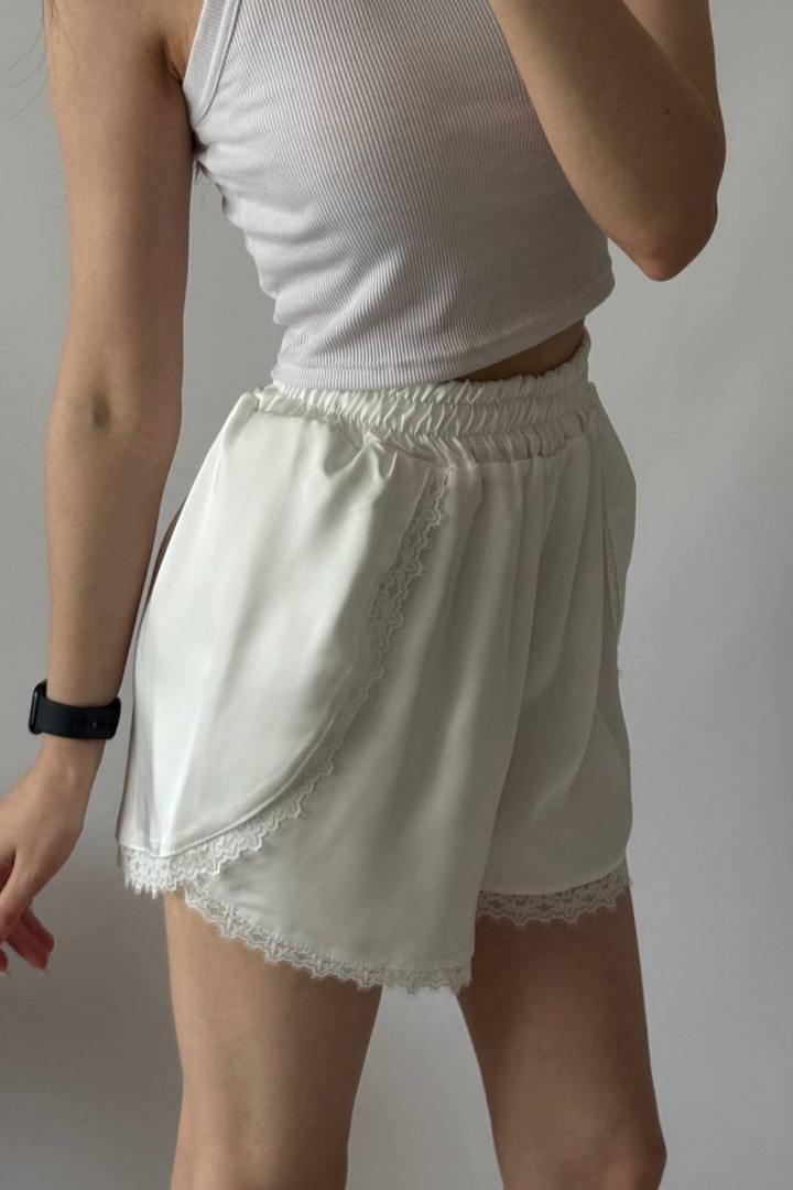 Шовкові шорти з мереживом UNO-101A400