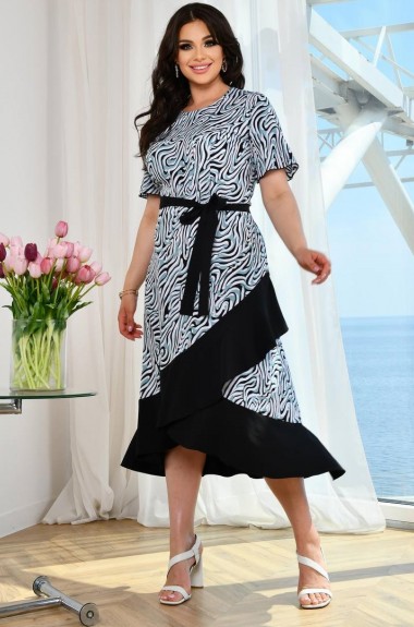 Платье с воланом внизу ST-358A400