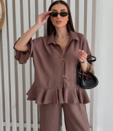 Льняной костюм женский летний  AVB-113A650