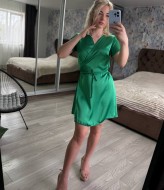 Шелковое платье на запах MIS-189A350