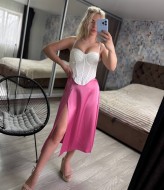 Шелковая юбка с разрезом  MIS-188A300