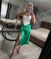 Шелковая юбка с разрезом  MIS-188A300